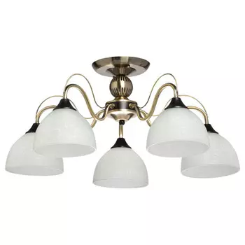 люстра потолочная De CITY Олимп 5х60Вт E27 стекло белый