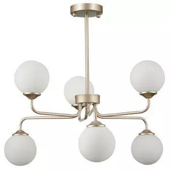 люстра потолочная DE FRAN Омела G9х6 20Вт золото матовое