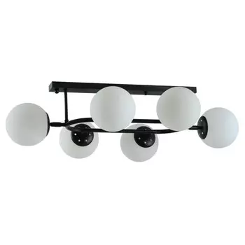 люстра потолочная DECITY Оливия 6х60Вт Е27 2металл стекло черный