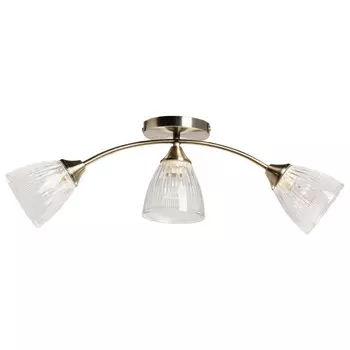 люстра потолочная DECITY Вита 3х60Вт E27 металл стекло бронзовый