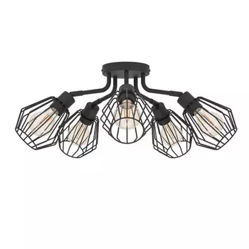 люстра потолочная EGLO Tarbes 5x60Вт E27 сталь черный