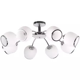 люстра потолочная ESCADA Арабеска E27 8х60Вт хром белый