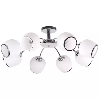 люстра потолочная ESCADA Арабеска E27 8х60Вт хром белый