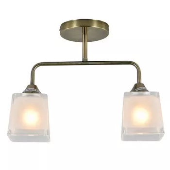 люстра потолочная ESCADA Artemis 2х40Вт Е27 античная бронза белый