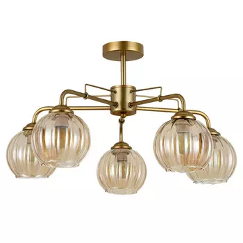 люстра потолочная ESCADA Clever E27 5х60Вт Clever золотой