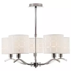 люстра потолочная ESCADA Darsi 5х60Вт E14 хром белый