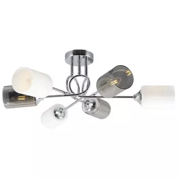 люстра потолочная ESCADA Duo E14 6х40Вт хром