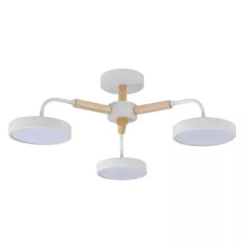 люстра потолочная ESCADA Kaori 3хLED 60Вт 3000-6500К белый дерево