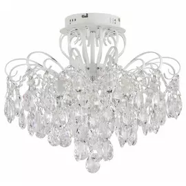 люстра потолочная ESCADA Pipa E27 6х60Вт белый серебро