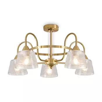 люстра потолочная FREYA Caramel E27 5х60Вт латунь