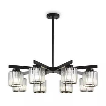 люстра потолочная FREYA Ferrera E27 8х40Вт черный