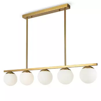 люстра потолочная FREYA Zing E27 5х60Вт латунь