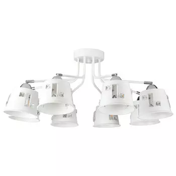 люстра потолочная HIPER Grums 8х60Вт E27 белый