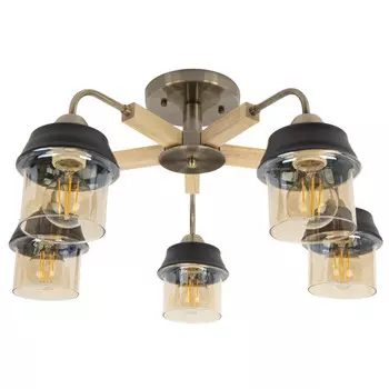 люстра потолочная HIPER Vimi 5х60Вт E27 бронза