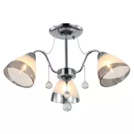 люстра потолочная J-LIGHT Aria E27 3х60Вт перламутр, хром