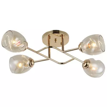 люстра потолочная J-LIGHT Bini E27 4х60Вт золото