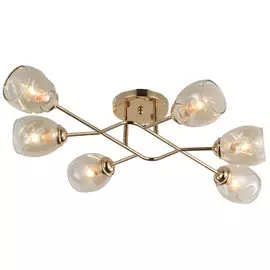 люстра потолочная J-LIGHT Bini E27 6х60Вт золото