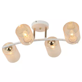 люстра потолочная J-LIGHT Eco E27 4х60Вт белый золото