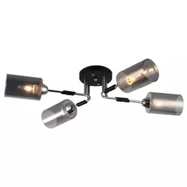 люстра потолочная J-LIGHT Oda E27 4х60Вт черный хром