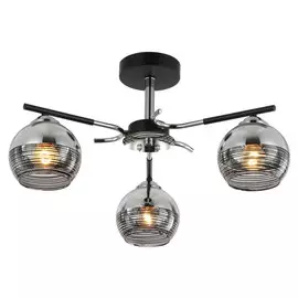 люстра потолочная J-LIGHT Quetty E27 3х60Вт черный хром