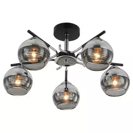люстра потолочная J-LIGHT Quetty E27 5х60Вт черный хром