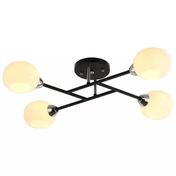 люстра потолочная J-LIGHT Vera E27 4х60Вт черный хром