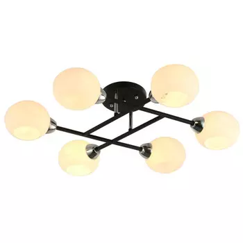 люстра потолочная J-LIGHT Vera E27 6х60Вт черный хром