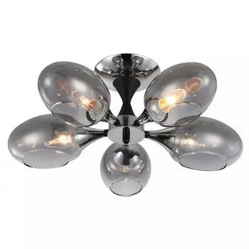 люстра потолочная J-LIGHT Yena E27 5х60Вт хром черный