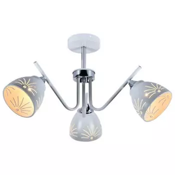 люстра потолочная JUPITER Актавия 3х60Вт Е27 металл белый