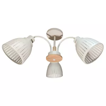 люстра потолочная JUPITER Helena 3х60Вт Е27 металл дерево белый