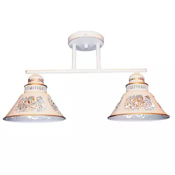 люстра потолочная JUPITER Kantri 2х60Вт Е27 металл белый