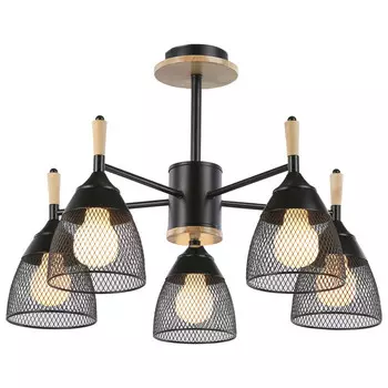 люстра потолочная Jupiter Lighting Ambrella 5х60 Вт Е27 металл, дерево