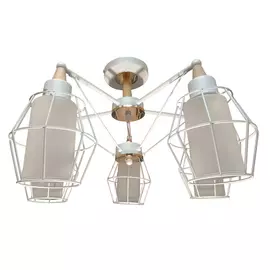 люстра потолочная Jupiter Lighting Elbor 5х60Вт Е27 металл/дерево белый