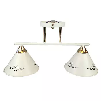 люстра потолочная JUPITER Мэри 2х60Вт Е27 металл белый