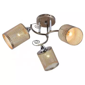 люстра потолочная JUPITER Марокко 3х60Вт Е27 металл золото