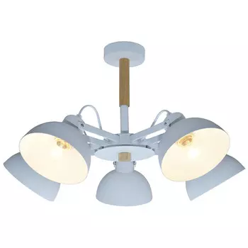 люстра потолочная LAMPLANDIA Anabel 5x60Вт E27 металл белая