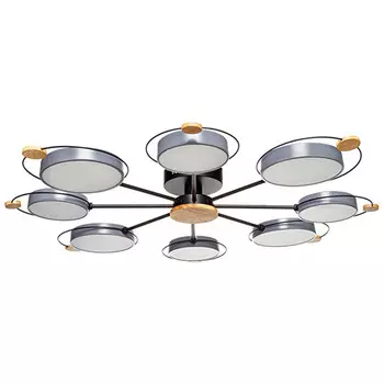 люстра потолочная LAMPLANDIA Bergen grey 4х12Вт 4x10LED металл серая