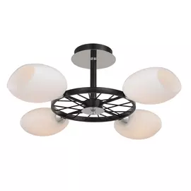 люстра потолочная LAMPLANDIA Brittany 4x60Вт E14 стекло,металл