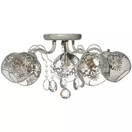 люстра потолочная LAMPLANDIA Edmon 5х60Вт Е14 металл белая