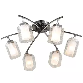 люстра потолочная LAMPLANDIA Elefant 6x60Вт E14 стекло,металл