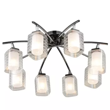 люстра потолочная LAMPLANDIA Elefant 8x60Вт E14 стекло,металл