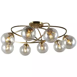 люстра потолочная LAMPLANDIA Enger 8х40Вт E14 металл золотая