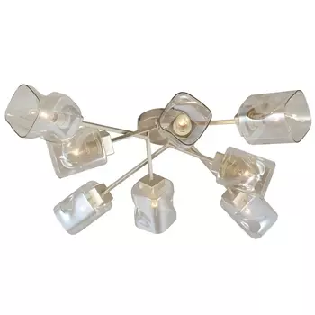 люстра потолочная LAMPLANDIA Goldwind 8х40Вт Е14 металл золотой