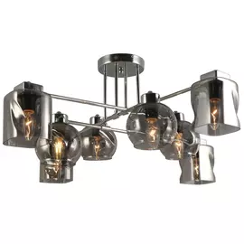 люстра потолочная LAMPLANDIA Gutgin 8х40Вт E14 металл черный