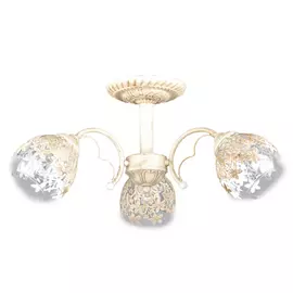 люстра потолочная LAMPLANDIA Jasmine 3x60Вт E27 стекло,металл