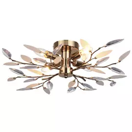 люстра потолочная LAMPLANDIA Jeny gold 4х40Вт Е14 металл золотая