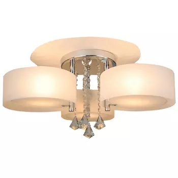 люстра потолочная LAMPLANDIA Lima 3x40Вт E27 стекло,металл