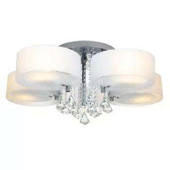 люстра потолочная LAMPLANDIA Lima 5х40Вт Е27 металл белая