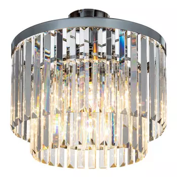 люстра потолочная LAMPLANDIA Maja 4х60Вт Е14 металл хром