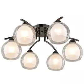 люстра потолочная LAMPLANDIA Maletto 6x60Вт E27 стекло,металл